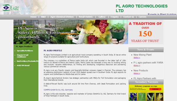 agriculture product website design kerala