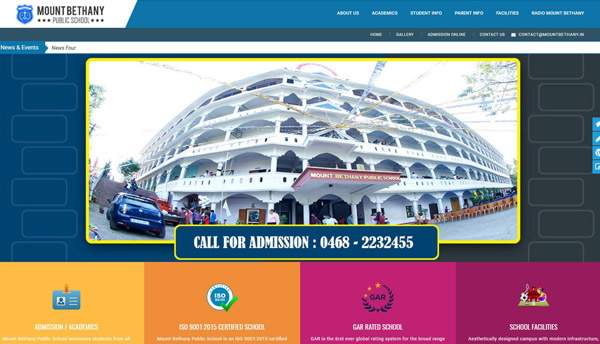 best schools website design company kerala