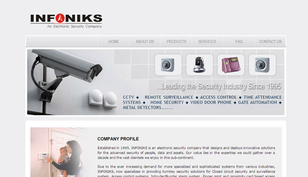 CCTV company website design kerala
