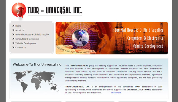industrial company website design kerala