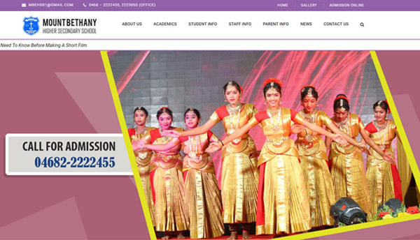 school and colleges website design company kerala