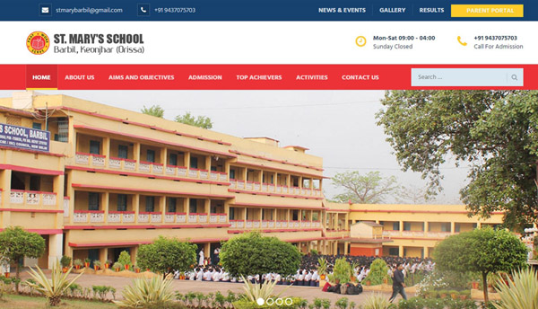 top school website design company kerala
