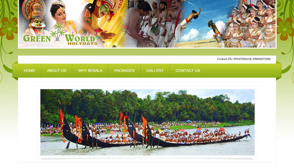 tourism website design kerala
